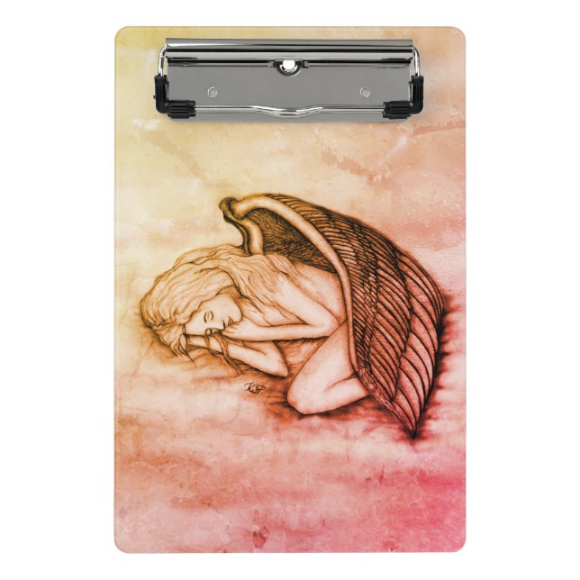 Mini Prancheta Anjo dormindo nas nuvens do céu (Frente)