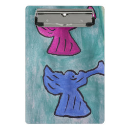 Mini Prancheta Anjos de Natal com trompetes