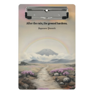 Mini Prancheta Após a chuva (Arte de Paisagem Japonesa com Aquare