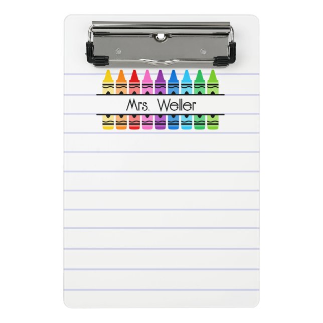 Mini Prancheta Apreciação ao Professor Crayon Personalizado Linha (Frente)