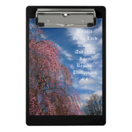 Mini Prancheta April Sky com Philippians 4:4