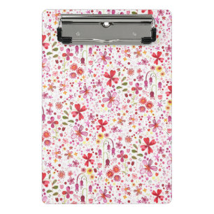 Mini Prancheta Aquarela De Flor Selvagem Ditsy