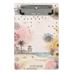 Mini Prancheta Aquarela Floral Vintage com Letra e Pontos (1)