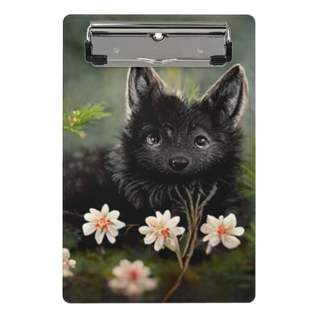 Mini Prancheta Área de transferência de animais selvagens florais (Frente)