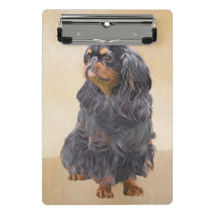 Mini Prancheta Arte Animal Original Pintura Inglesa Toy Spaniel