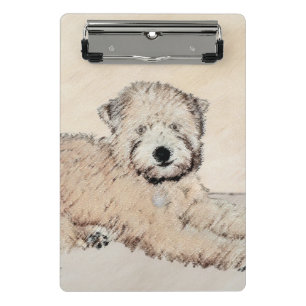 Mini Prancheta Arte original de pintura terrier com revestimento
