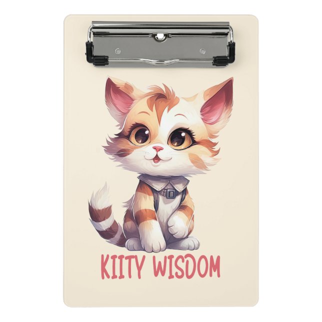 Mini Prancheta Atitude de gato sem cuidado - Design de felino com (Frente)