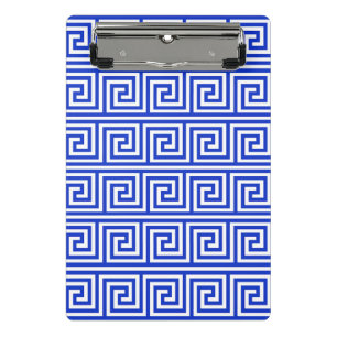 Mini Prancheta Azul-padrão dos quadrados-chave gregos
