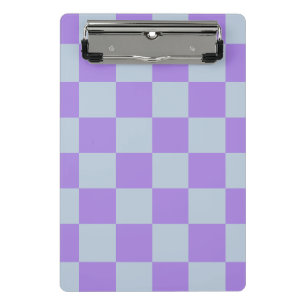Mini Prancheta Azul Suave e Xadrez de Lavanda