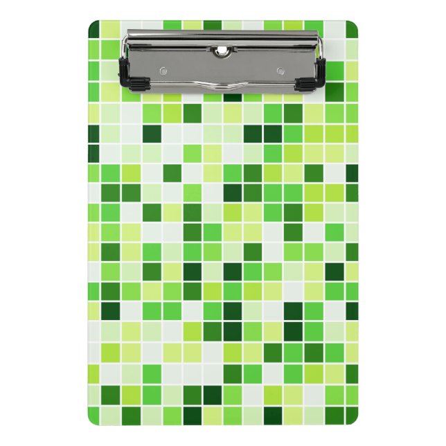 Mini Prancheta Azulejos piscinas, Azulejos Mosaicos Verdes, Padrã (Frente)