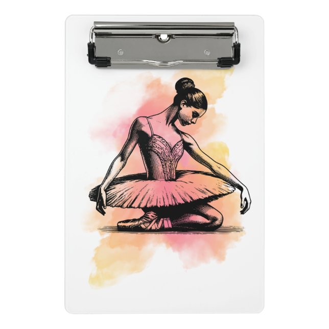 Mini Prancheta Ballerina Dancing in Color  (Frente)
