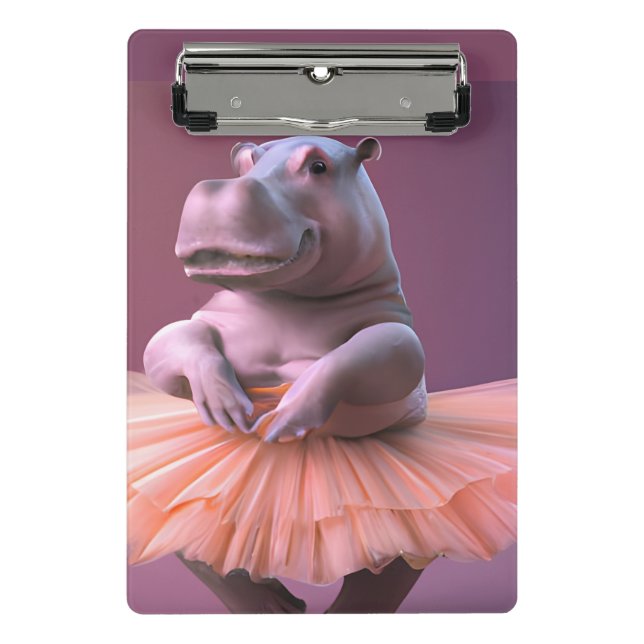 Mini Prancheta Ballerina Hippo (Frente)