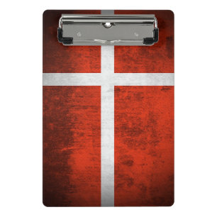 Mini Prancheta Bandeira do Grunge de Dinamarca