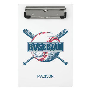 Mini Prancheta Baseball de nome personalizado