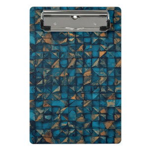 Mini Prancheta Bela Aparência de Patchwork em Teal Escuro