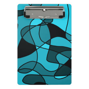 Mini Prancheta Binder Ring de Padrão 3 Azul