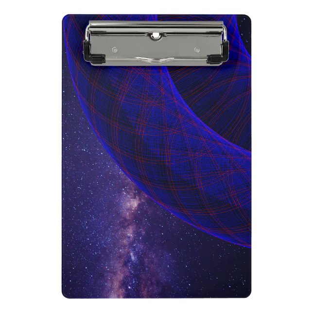 Mini Prancheta Blue Donuts In Outer Space Mini Clipboard (Frente)