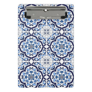 Mini Prancheta Blue Floral Mediterrâneo Azulejo Siciliano