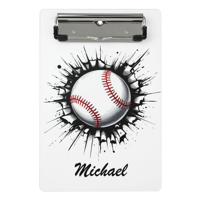 Mini Prancheta Bola Personalizada De Baseball A Partir Da Parede (Frente)