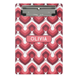 Mini Prancheta Bold Retro Modern Motif in Pinks