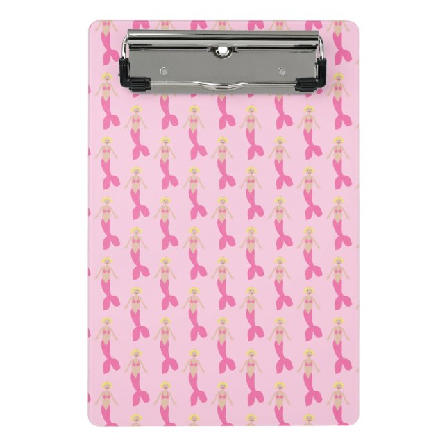 Mini Prancheta Bonito fantasia rosa Sereia Padrão (Frente)