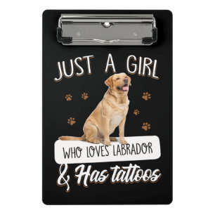 Mini Prancheta Cachorro Apenas Uma Menina Que Ama Tatuagens Lab
