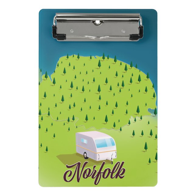 Mini Prancheta Caderno de mapa de caravana de Norfolk (Frente)