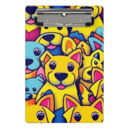 Mini Prancheta Cães bonitos e coloridos cães felizes