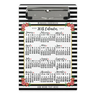 Mini Prancheta Calendário 2018 (Consulte Descrição para Nova Vers