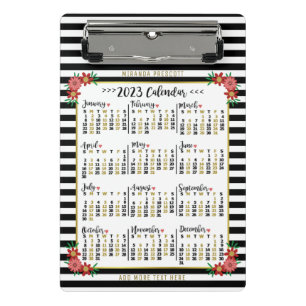 Mini Prancheta Calendário 2023 (Consulte Descrição da Versão Mais