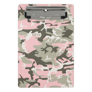 Mini Prancheta Camuflagem rosa e verde, Militares, Exército