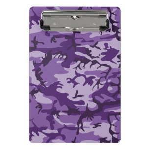 Mini Prancheta Camuflagem Roxa, Militar, Exército