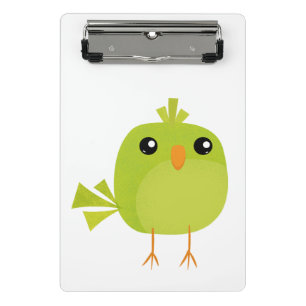 Mini Prancheta Cartoon de Pássaro Verde