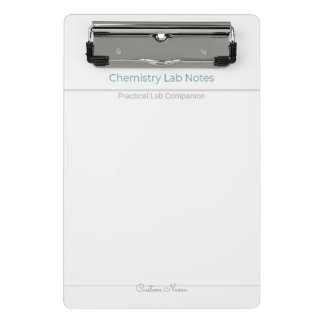 Mini Prancheta Chemistry Lab Notes – Custom Name