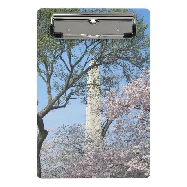 Mini Prancheta Cherry Blossoms and the Washington Monument in DC (Frente)