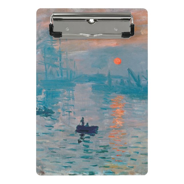 Mini Prancheta Claude Monet Impressão Nascer do Sol Francês (Frente)
