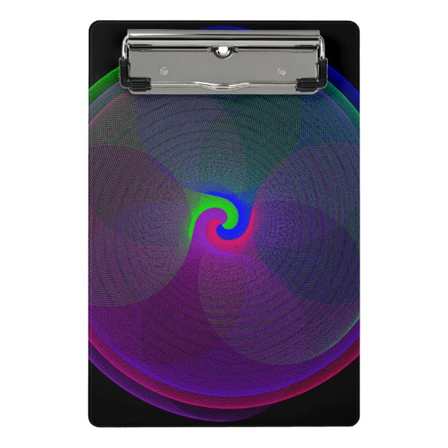 Mini Prancheta Colorful Fused Center Geometric Mini Clipboard (Frente)