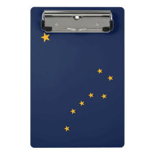 Mini prancheta com a bandeira de Alaska, EUA