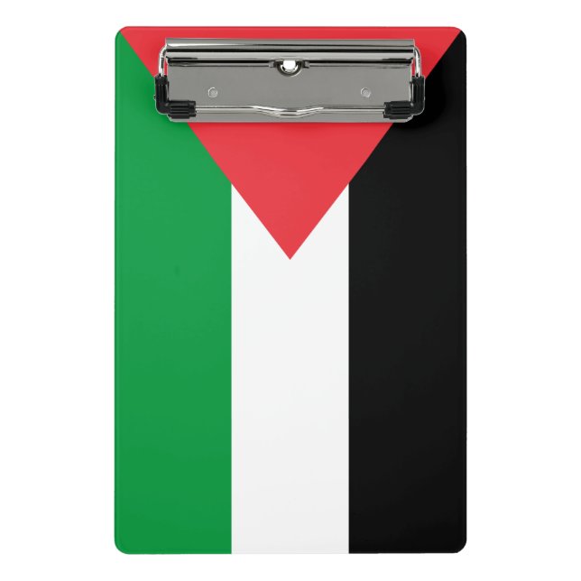 Mini prancheta com bandeira da Palestina (Frente)