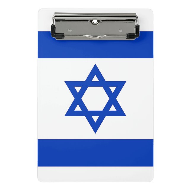 Mini prancheta com bandeira de Israel (Frente)