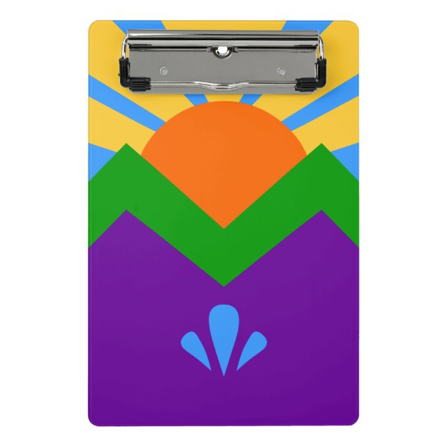 Mini prancheta com bandeira de Primavera Manitou (Frente)