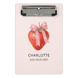 Mini Prancheta Coqueta Monograma do Arco de Morango de Cama