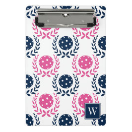 Mini Prancheta Coroa de Louro Preppy Pickleball - Azul Marinho e