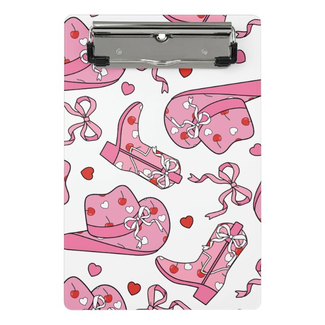 Mini Prancheta Cowgirl Coquette Pink (Frente)