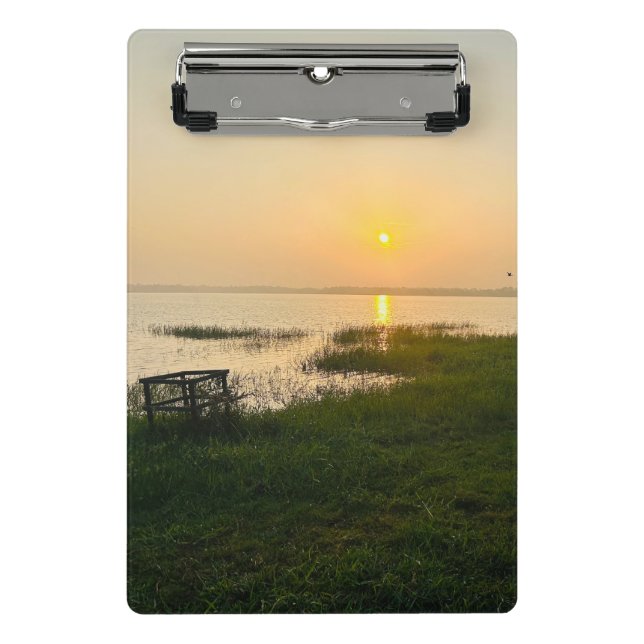 Mini Prancheta Crie a sua foto: nascer do sol da praia simples (Frente)