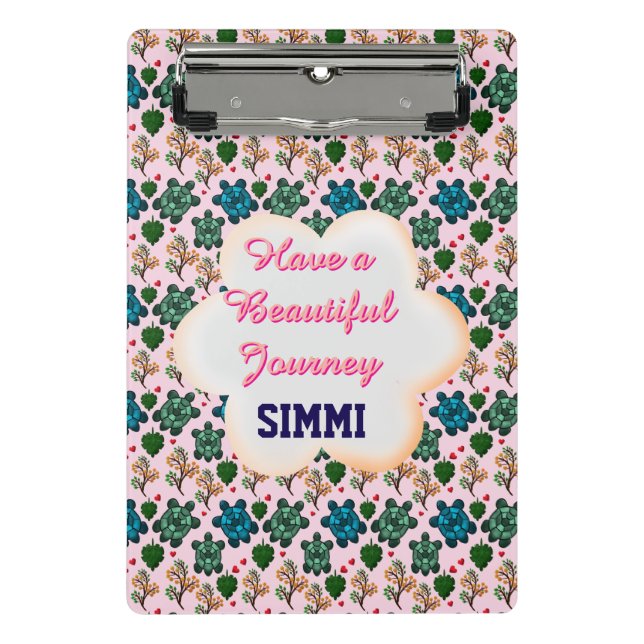 Mini Prancheta Custom turtle pattern  (Frente)