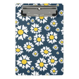 Mini Prancheta Daisy Pattern, Floral Pattern, White Daisies