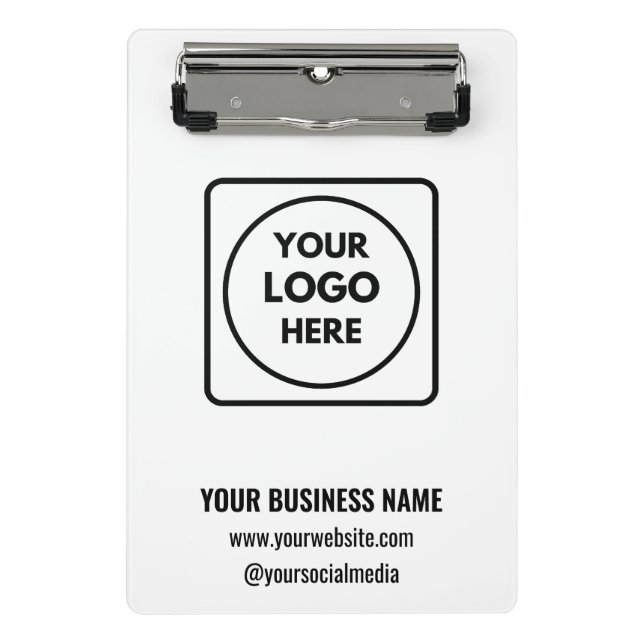 Mini prancheta de logotipo personalizado moderno (Frente)