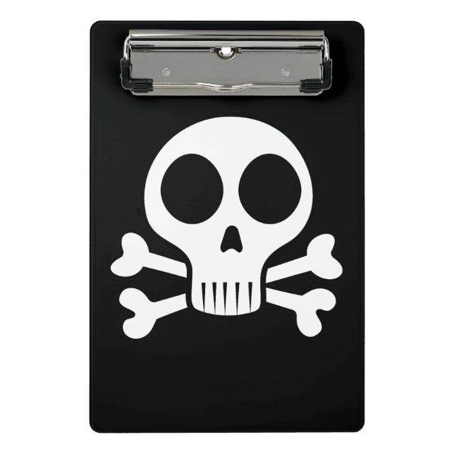 Mini Prancheta Desenho de Caveira Pirata (Frente)