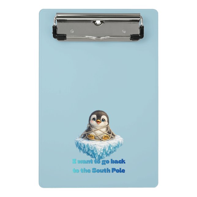 Mini Prancheta Desenho de Conservação da Mudança Climática de Pin (Frente)